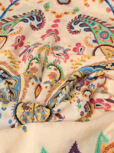 Etro Patterned Silk Scarf In Multi