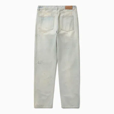 1989 Studio Faded Wash Denim Pants With Five Pockets In Blue