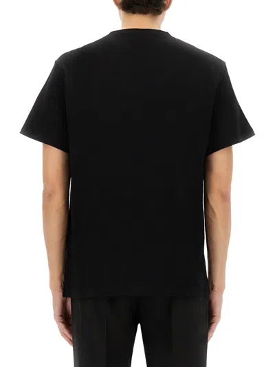 Alexander Mcqueen Logo Lettering Crewneck T-shirt In Black