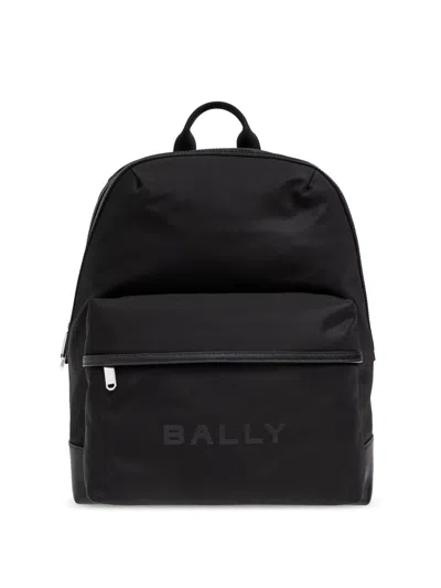Bally Treck Logo Backpack In Black