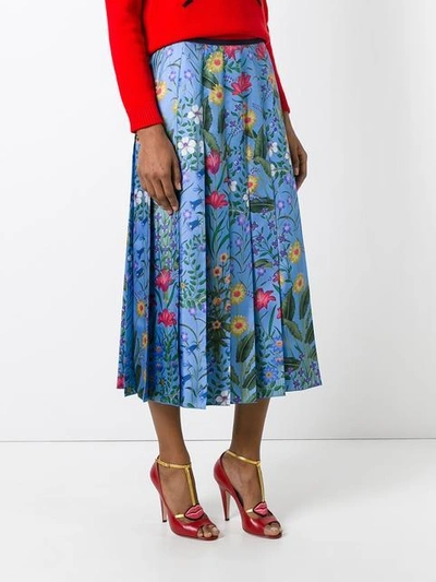 Shop Gucci New Flora Print Skirt