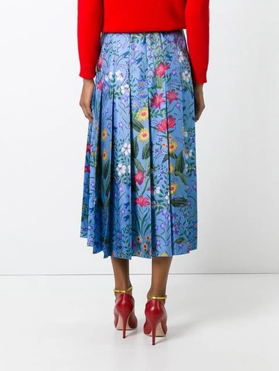 Shop Gucci New Flora Print Skirt