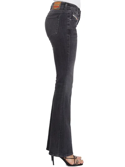 Diesel Straight Leg Trousers Five Pockets In Black