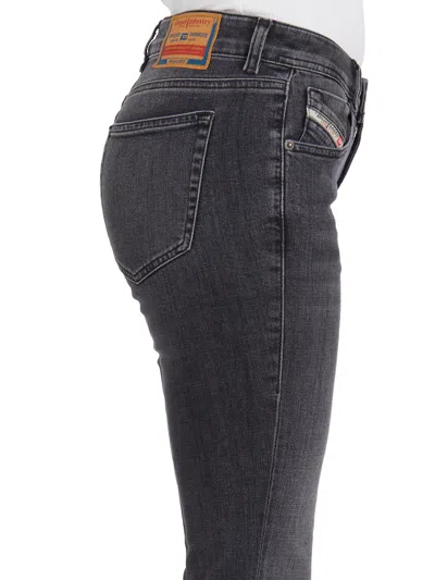 Diesel Straight Leg Trousers Five Pockets In Black