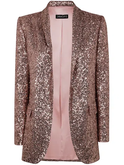 Drhope Long Shaw Jacket In Brown