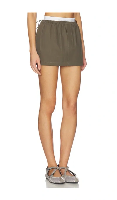 Alexander Wang Women Mid-rise Mini Logo Elastic Skirt In Multi