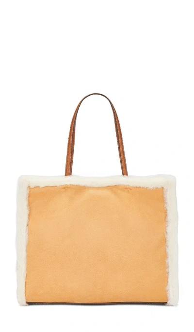 Tory Burch Ella Shearling Tote In Multi