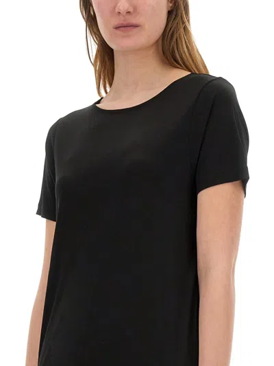 Fay Basic Short Sleeve Round Neck T-shirt In Black