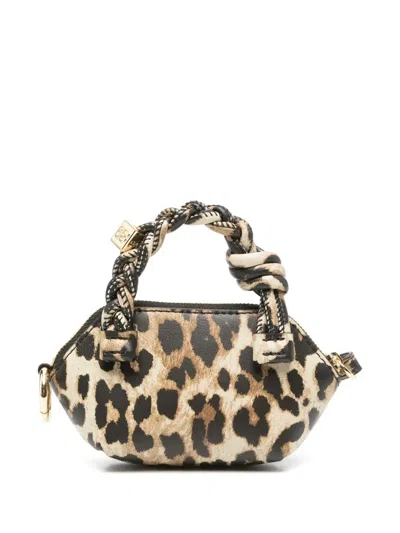 Ganni Bou Mini Keychain Bag In Multi