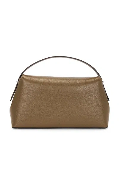 Totême T-lock Grained Leather Top Handle Bag In Brown