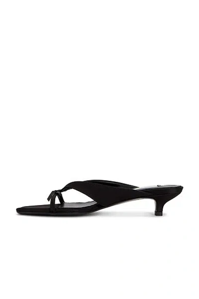 Totême Bow Satin Sandals Black