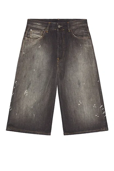 Acne Studios Judda Black Trafalgar Denim Short In Black