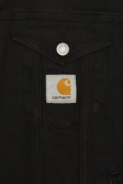 Carhartt Work In Progress Everson Denim Trucker Jacket In Black