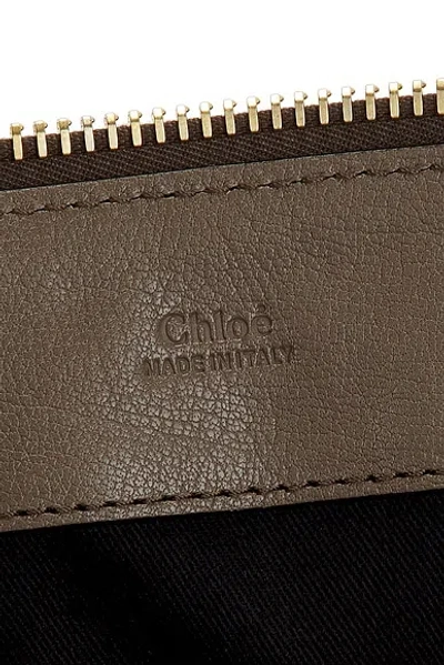 Chloé Chloe Paddington Medium Grained Leather Shoulder Bag In Gray