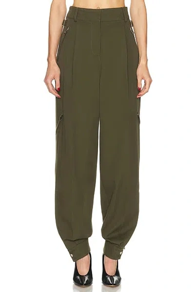 Givenchy Embroidered-logo Cargo Trousers In Green