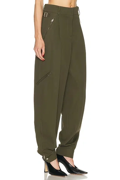 Givenchy Embroidered-logo Cargo Trousers In Green