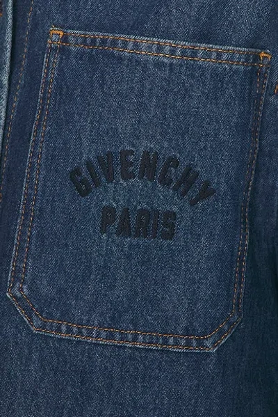 Givenchy Cropped Cocoon Shirt In Medium Denim Clothing In Blue