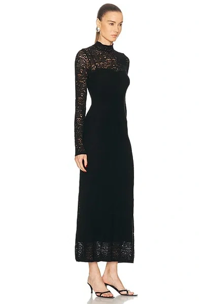 Gabriela Hearst Anya Knit Maxi Dress In Black Merino Wool Cashmere