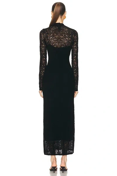 Gabriela Hearst Anya Knit Maxi Dress In Black Merino Wool Cashmere