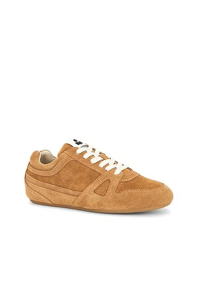 Isabel Marant Senny Perforated Suede Sneakers In Brown