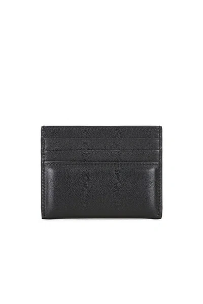 Givenchy Men Black Card Holder With Embossed Logo Lettering On Front And Rear In Leather Man In Black