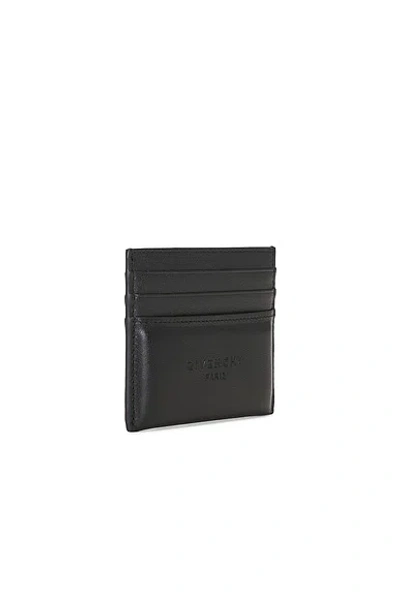 Givenchy Men Black Card Holder With Embossed Logo Lettering On Front And Rear In Leather Man In Black