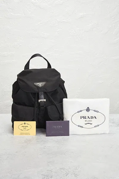 Pre-owned Prada Tessuto Backpack In Black