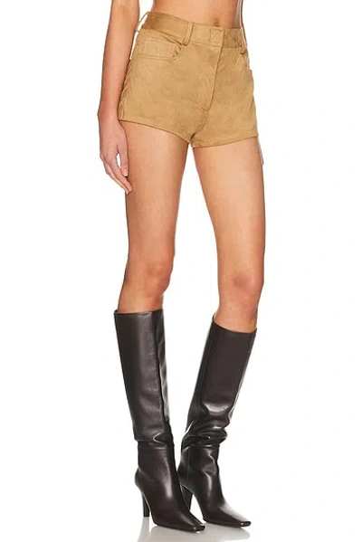 Norma Kamali High Waist Short In Brown
