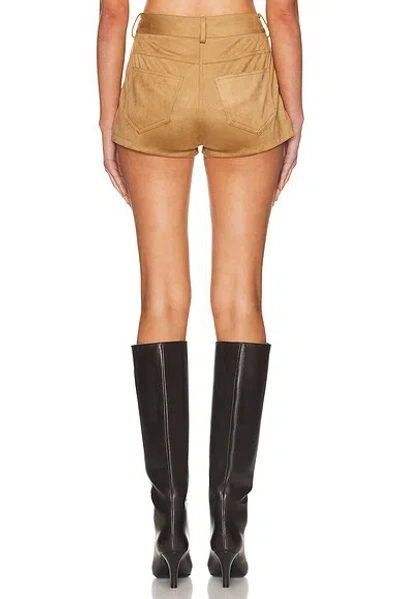 Norma Kamali High Waist Short In Brown