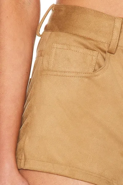 Norma Kamali High Waist Short In Brown