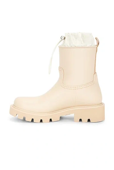 Moncler Kickstream Drawstring Logo-patch Rain Boots In Neutral