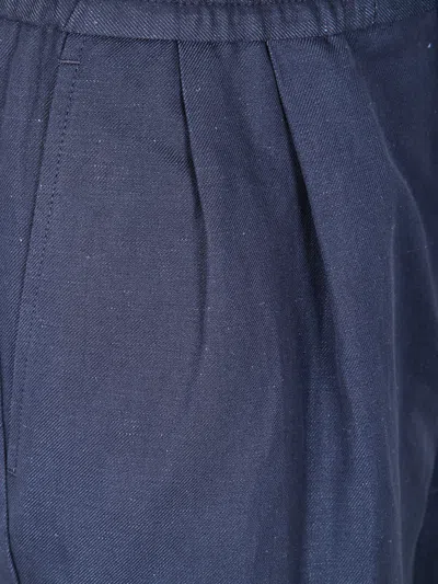 Incotex Regular Fit Pleated Front Shorts In Blue