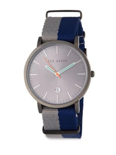 Ted Baker Stainless Steel Quartz Watch In Na