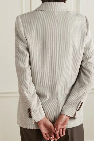 Brunello Cucinelli Double-breasted Blazer In White