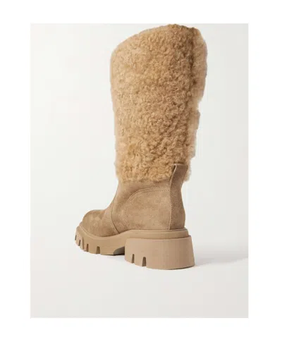 Brunello Cucinelli Round-head Short Boots In Brown