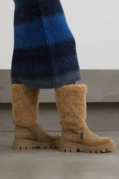 Brunello Cucinelli Round-head Short Boots In Brown