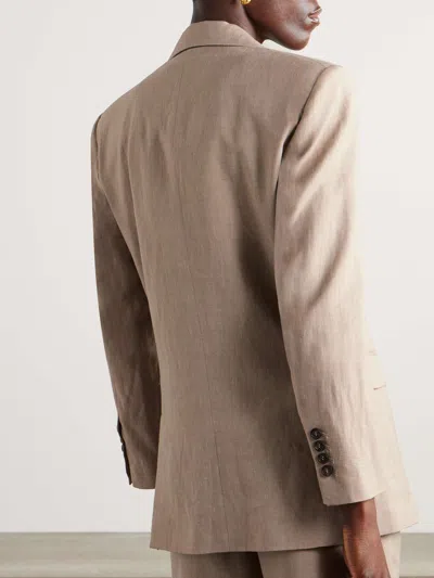 Brunello Cucinelli Long-sleeved Suit Coat In Nude