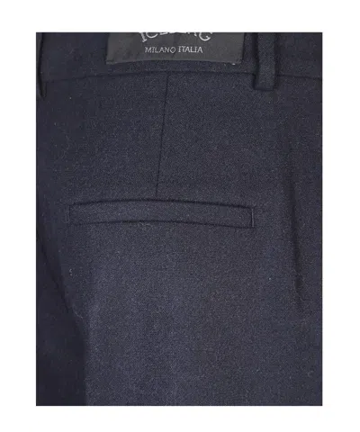 Iceberg Pleated Zipper Casual Pants In Blue