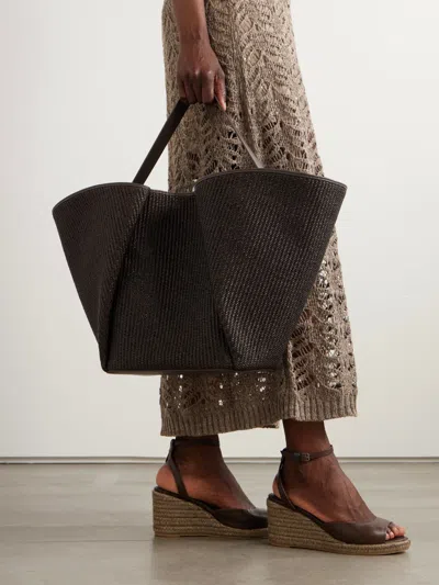 Brunello Cucinelli Single Handle Tote Bag In Brown