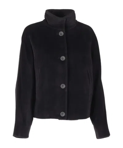 Max Mara Caladio Buttoned Jacket In Black