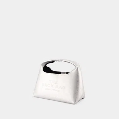 Marc Jacobs The Mini Leather Sack Bag In Silver