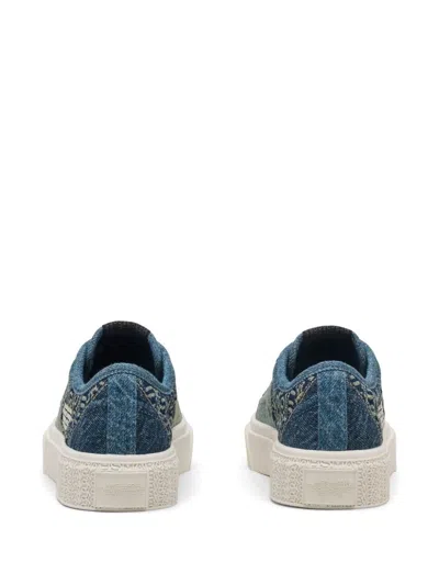 Marc Jacobs The Patchwork Denim Low-top Sneakers In Blue
