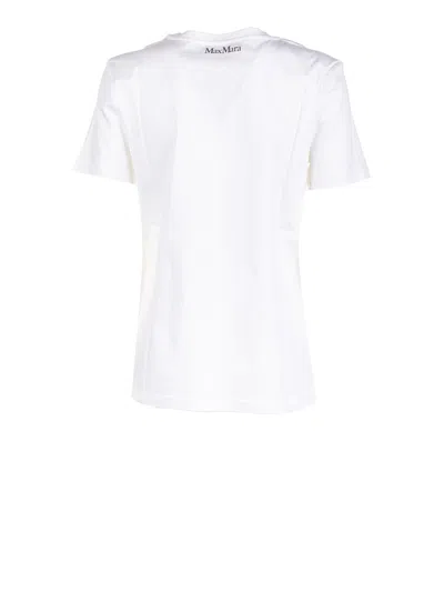 Max Mara Studio Studio White Jersey Tee In White