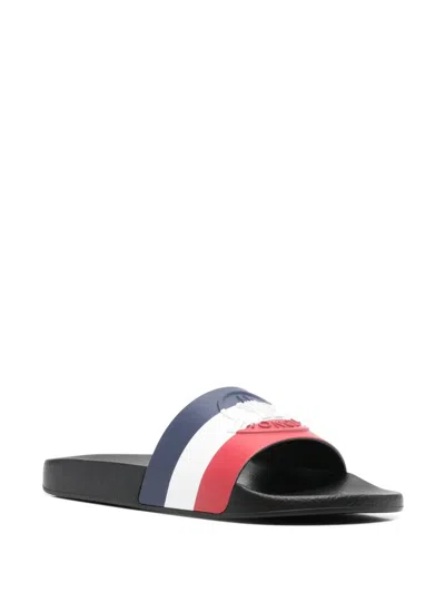 Moncler Basile Rubber Slides In Multi