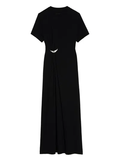 Zadig & Voltaire Raja Wings-motif Maxi Dress In Brown