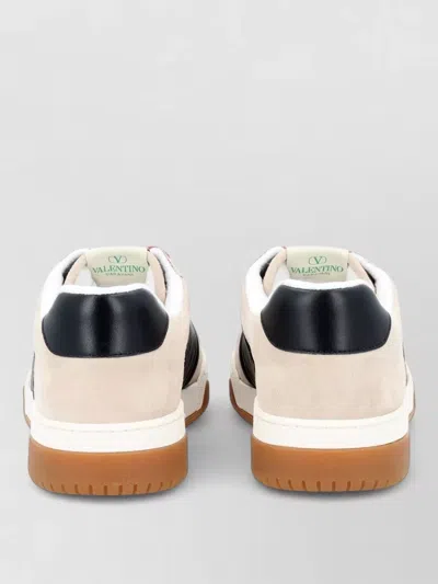 Valentino Garavani Sneakers Contrasting Panels Perforated Detailing Rubber Sole In Multi