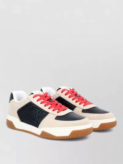 Valentino Garavani Sneakers Contrasting Panels Perforated Detailing Rubber Sole In Multi