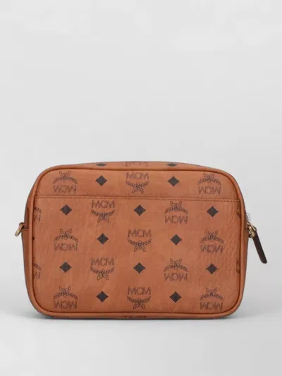Mcm Shoulder Bag Adjustable Strap Front Pocket In Brown