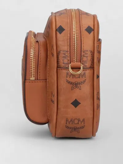 Mcm Shoulder Bag Adjustable Strap Front Pocket In Brown