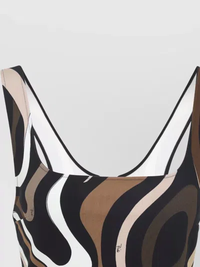 Pucci Mini Dress Fitted Silhouette Abstract Pattern In Multi